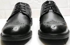 Модные мужские туфли инспектор Luciano Bellini C3801 Black.