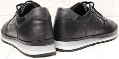 Модные кроссовки черные мужские TKN Shoes 155 sl Black.