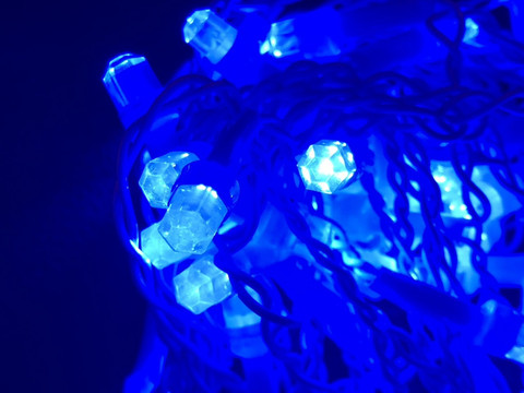 Штора-гірлянда Кришталь D 120 LED (E) 3 на 0.5 м. синя