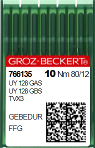 Игла швейная промышленная  для распошивальных машин Groz Beckert UY128 GAS,TV*3 №80 FFG/SES GEBEDUR | Soliy.com.ua