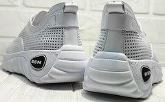 Спортивные туфли кроссовки женские белые на лето Wollen P029-259-02 All White.