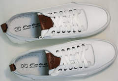 Летние дышащие кроссовки для повседневной ходьбы мужские белые Faber 193909-3 White.