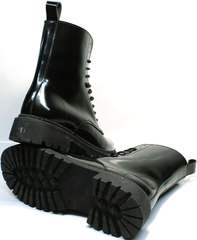 Стильные женские ботинки на низком ходу зимние Ari Andano 740 All Black.