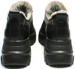 Ugly shoes кроссовки на объемной подошве женские зимние Studio27 547c All Black.