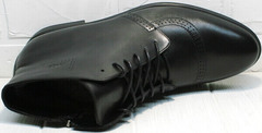 Мужские кожаные ботинки зимние классика Ikoc 3640-1 Black Leather.