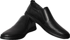 Летние туфли слипоны мужские Arsello 1822 Black Leather