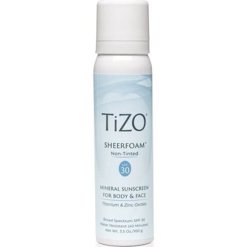 TIZO Спрей солнцезащитный для лица и тела | SheerFoam SPF-30 Non-Tinted