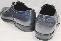 Стильные туфли мужские кожаные классические Ikoc 3805-4 Ash Blue Leather.
