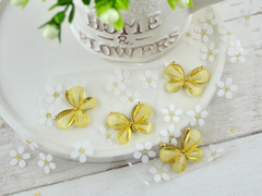 Декор Метелики з камінців лимонні