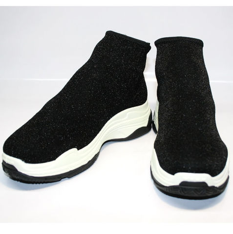 Черные кроссовки носки Seastar LA33 Black
