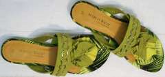 Модные вьетнамки сандали с цветами Marco Tozzi 2-27104-20 Green.