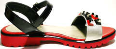Кожаные сандалии босоножки женские на низком ходу Kluchini.