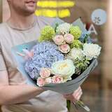 Photo of Delicate bouquet with hydrangea «Charming Irynka»