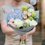 Photo of Delicate bouquet with hydrangea «Charming Irynka»