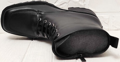 Черные ботильоны женские ботинки на шнурках Marani Magli 1227-021 Black.