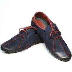 Темно синие мужские туфли спортивного типа Luciano Bellini 23406-00 LNBN.