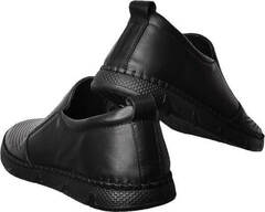 Летние слипоны туфли мужские Arsello 1822 Black Leather.