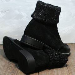 Женские замшевые ботинки Kluchini 5161 k255 Black