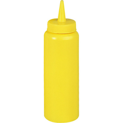 Диспенсер пластиковый для соусов и сиропов 350 мл желтый