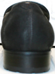Стильные мужские туфли мокасины на каблуке зимние Welfare 555841 Dark Brown Nubuk & Fur.