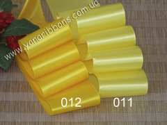 Лента атласная шириной 1см желтая - 012