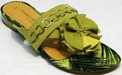 Вьетнамки босоножки без каблуков женские Marco Tozzi 2-27104-20 Green.