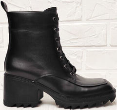 Черные ботинки женские на каблуке 7 см Marani Magli 1227-021 Black.