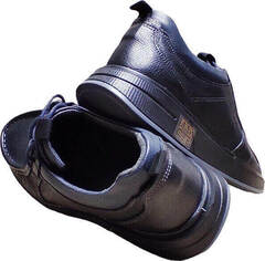 Мужские туфли мокасины мужские кожаные Arsello 22-01 Black Leather.