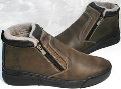 Мужская зимняя обувь Rifellini Rovigo 046 Brown Black.