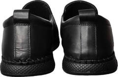 Стиль кэжуал мужские туфли полуспортивные Arsello 1822 Black Leather.