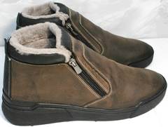 Мужские зимние ботинки Rifellini Rovigo 046 Brown Black.