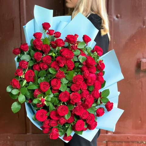 Photo of Bouquet of red roses «Passionate compliment»