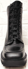 Стильные ботильоны женские демисезонные ботинки на шнуровке Marani Magli 1227-021 Black.