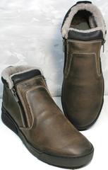 Ботинки мужские зимние кожаные Rifellini Rovigo 046 Brown Black.
