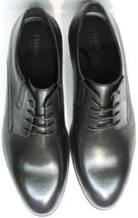 Повседневные туфли мужские классические Ikos 3416-4 Dark Blue.