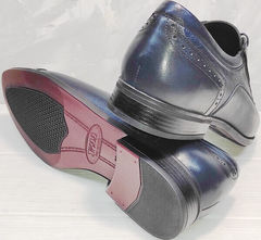 Весенние мужские туфли под костюм Ikoc 3805-4 Ash Blue Leather.