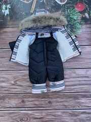 Комбінезон з курткою зимовий дитячий Look Пухнастик смужки