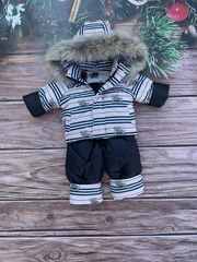 Комбінезон з курткою зимовий дитячий Look Пухнастик смужки