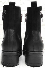 Осенние ботинки женские ботильоны на толстом каблуке 5 см Cut Shoes 470-42410-27 Black.