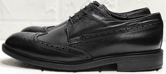 Черные туфли мужские кожаные классические Luciano Bellini C3801 Black.