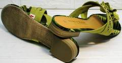 Мягкие шлепки босоножки без каблука Marco Tozzi 2-27104-20 Green.