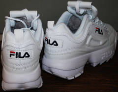 Кроссовки на толстой подошве Fila Disruptor 2 all white RN-91175 .