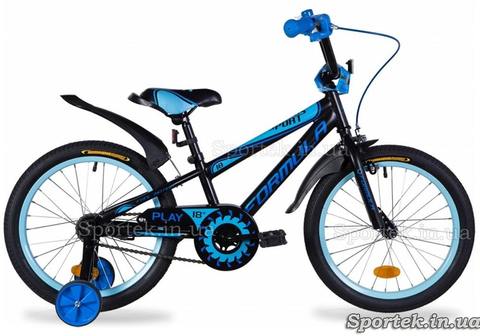 Детский велосипед Formula Sport черно-синий с голубым (колеса 18