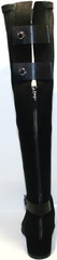 Женские сапоги-чулки  ботфорты замшеве. Замшевые сапоги ботфорты на низком ходу.  Черные ботфорты сапоги демисезонные Richesse–BlackSuede 37-й размер.