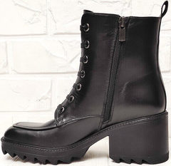 Кожаные женские ботинки на молнии Marani Magli 1227-021 Black.