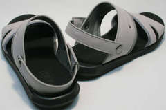 Удобные босоножки сандалии мужские кожаные Ikoc 3294-3 Gray.