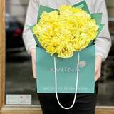 Photo of Sunny bouquet of 37 peony tulips «Lemon Meringue»
