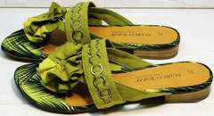 Стильные сандали шлепанцы для женщин Marco Tozzi 2-27104-20 Green.
