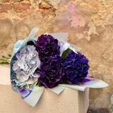 Photo of 5 hydrangeas in a bouquet «Wuthering Heights»