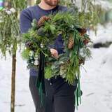 Photo of Christmas wreath «Green dragon»